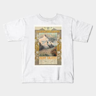 Austria Hohe Tauern Vintage Travel Poster 1910 Kids T-Shirt